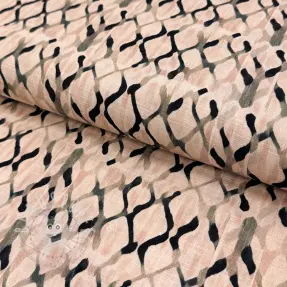 Viskosestoff leinen Ivy Diamonds design B digital print