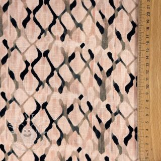 Viskosestoff leinen Ivy Diamonds design B digital print
