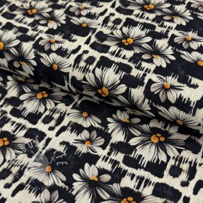 Viskosestoff leinen Daisy design A digital print