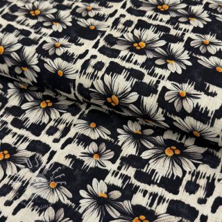 Viskosestoff leinen Daisy design A digital print