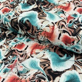 Viskosestoff leinen Paint chaos design B digital print