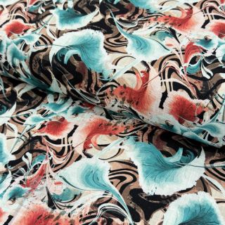 Viskosestoff leinen Paint chaos design B digital print