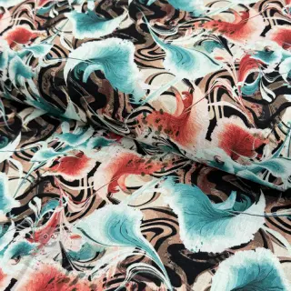 Viskosestoff leinen Paint chaos design B digital print