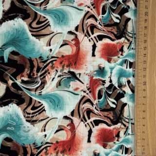 Viskosestoff leinen Paint chaos design B digital print