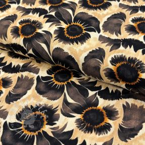 Viskosestoff leinen Sunlower design A digital print