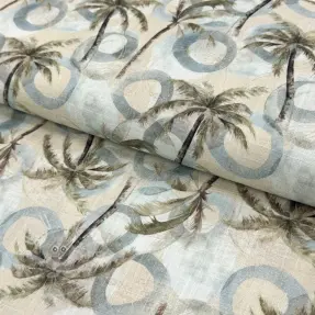 Viskosestoff leinen Palm tree digital print