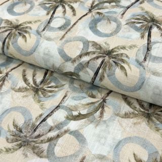 Viskosestoff leinen Palm tree digital print