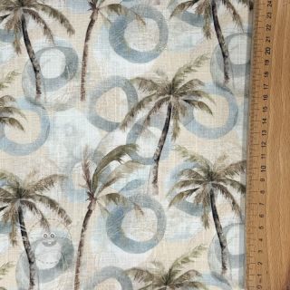 Viskosestoff leinen Palm tree digital print