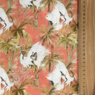 Viskosestoff leinen Crane bird design B digital print