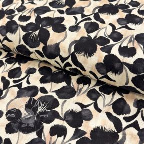 Viskosestoff leinen Lotus design B digital print