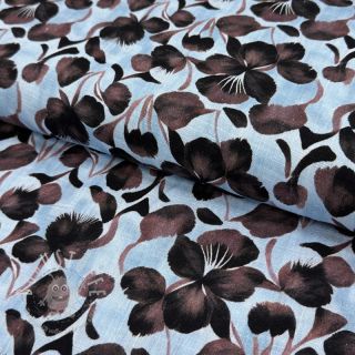 Viskosestoff leinen Lotus design A digital print