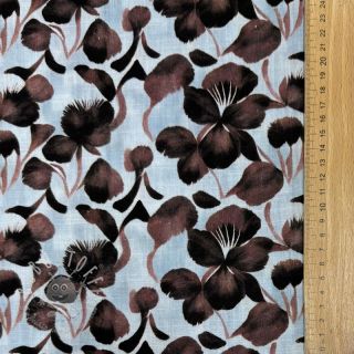 Viskosestoff leinen Lotus design A digital print
