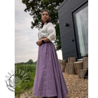 Leinenstoff gewaschen 170 g aubergine