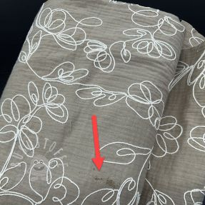 Double gauze/musselin EMBROIDERY Climbing flowers beige 2.Klasse