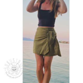 Leinenstoff gewaschen 170 g green