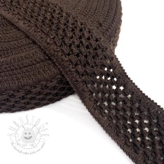 Gummiband twisted 5 cm choco