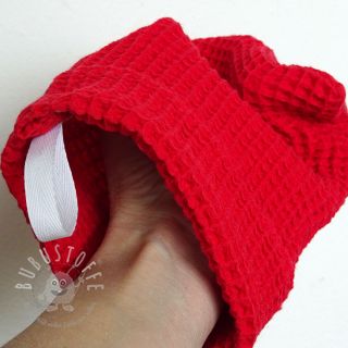 Waffelstoff red