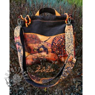 Dekostoff Forest hill autumn digital print