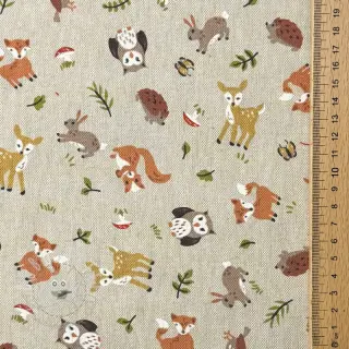 Dekostoff Linenlook premium Forest Friend Animal