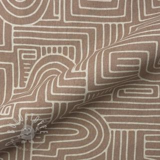 Dekostoff Linenlook premium Curve Maze Line