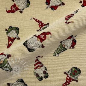 Dekostoff GOBELIN PREMIUM Tomte Holiday Joy