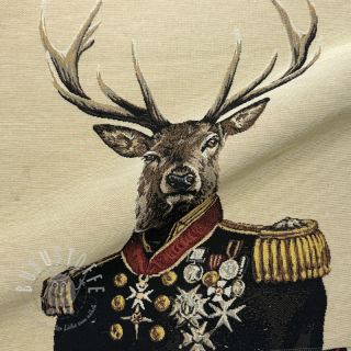 Dekostoff GOBELIN PREMIUM Deer Admiral Statue PANEL