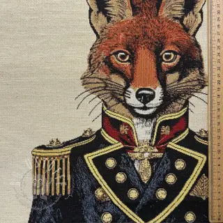 Dekostoff GOBELIN PREMIUM Fox Admiral Statue PANEL