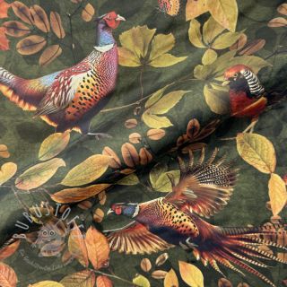 Dekostoff VELVET Pheasant Forest Leaf