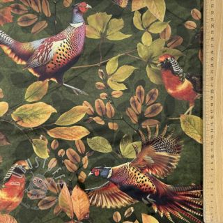Dekostoff VELVET Pheasant Forest Leaf