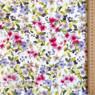 Viskosestoff RADIANCE Flower Uma white digital print