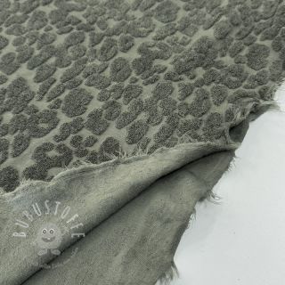 Kuschelfrottee Animal skin dark green