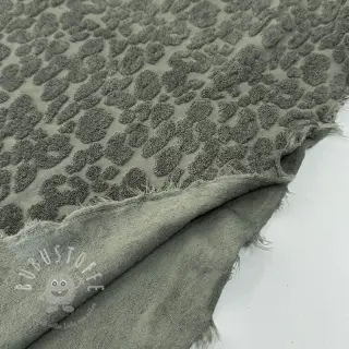 Kuschelfrottee Animal skin dark green