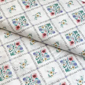 Baumwollstoff Flowers Tara off white design A digital print