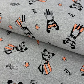 Jersey NEON Super heroes light grey melange