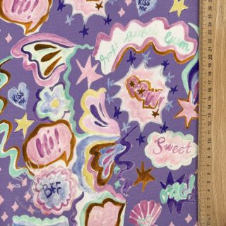 Jersey Shells lavender digital print