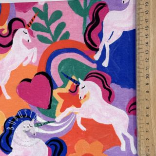 Jersey Unicorns multicolour digital print