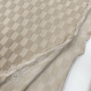 Kuschelfrottee Checks sand