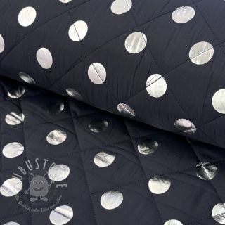 Steppstoffe FOIL Dot navy