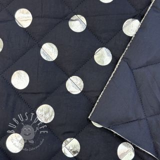 Steppstoffe FOIL Dot navy