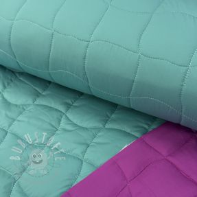 Steppstoffe Graphic square cyan cerise