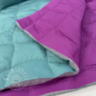 Steppstoffe Graphic square cyan cerise