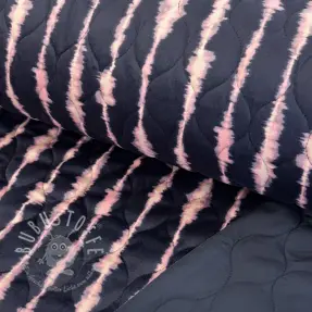 Steppstoffe VELVET Stripes navy