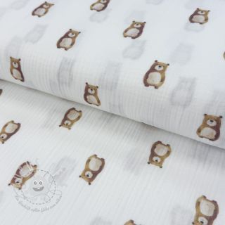 Double gauze/musselin Animals design B digital print ORGANIC