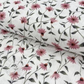 Double gauze/musselin Flowers Simone digital print ORGANIC