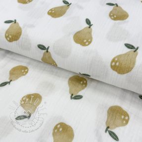 Double gauze/musselin Pears design B digital print