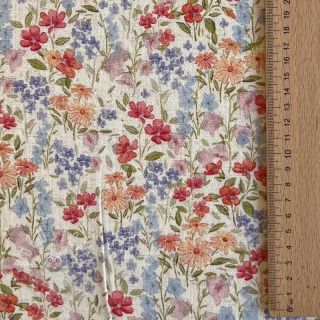 Viskosestoff leinen CREPE Flowers Gina digital print