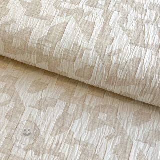 Baumwollstoff mit Leinen JACQUARD Abstarct natural
