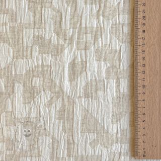 Baumwollstoff mit Leinen JACQUARD Abstarct natural