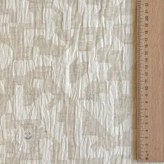 Baumwollstoff mit Leinen JACQUARD Abstarct natural