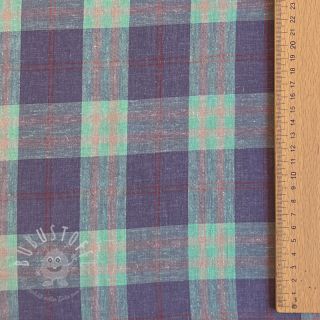 Viskosestoff leinen YARN DYED Square green